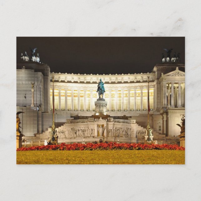 Postcard Vittorio Emanuele II Monument, Rome Italy (Front)
