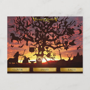 Postcard Voyage to Fantasy - Broceliande Shadows
