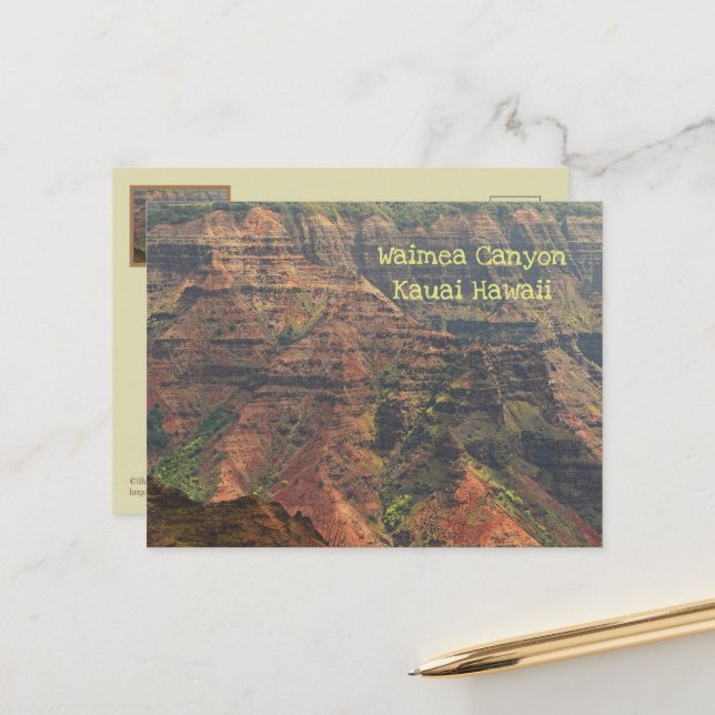 POSTCARD Waimea Canyon, Kauai, Hawaii (Front/Back In Situ)