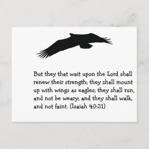 Postcard Wait Upon The Lord Isaiah 40:31