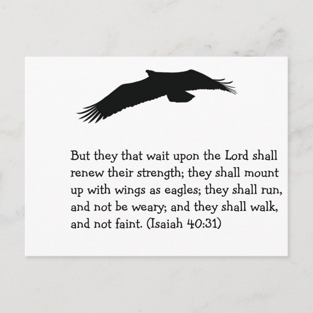 Postcard Wait Upon The Lord Isaiah 40:31 (Front)