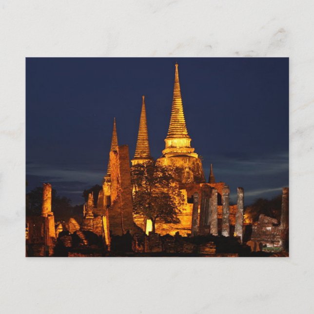 Postcard Wat Phra Si in Ayutthaya Thailand (Front)