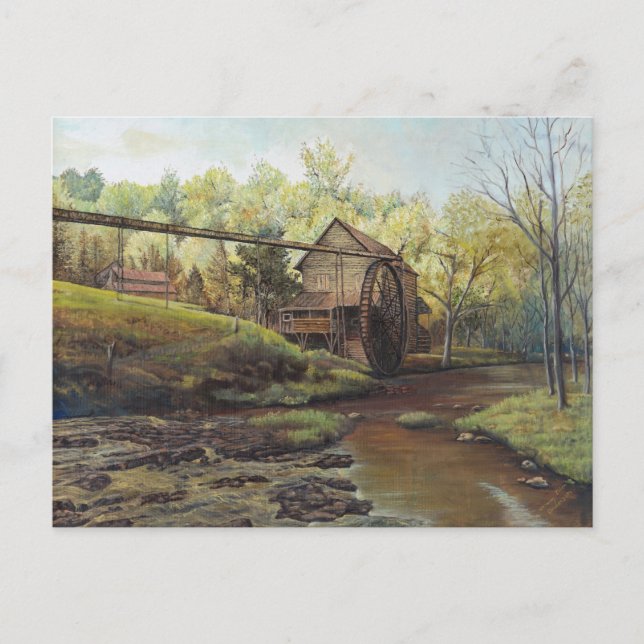 Postcard - Watermill at Daybreak (Front)
