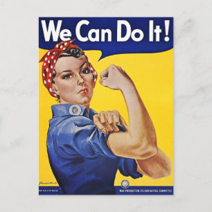 Postcard: We Can Do It - Vintage Poster Image Postcard