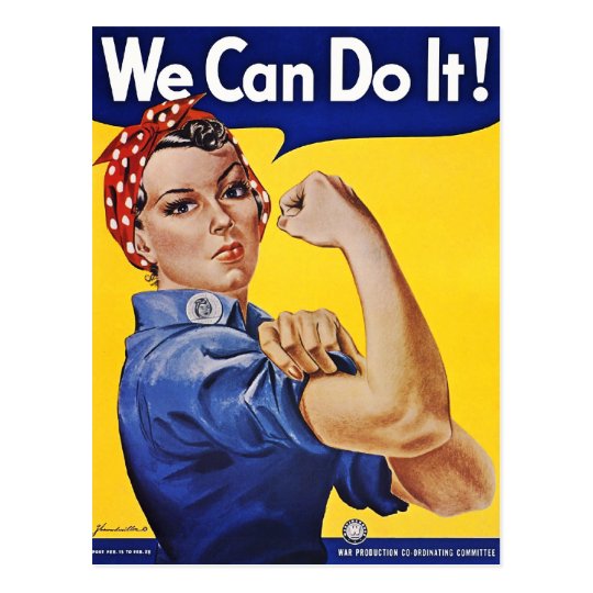 Postcard: We Can Do It - Vintage Poster Image Postcard