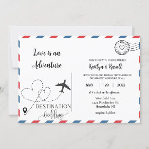 Postcard Wedding Invitation- Destination Wedding