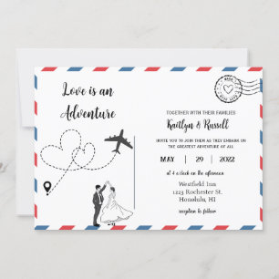 Postcard Wedding Invitation- Destination Wedding