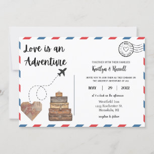 Postcard Wedding Invitation- Destination Wedding