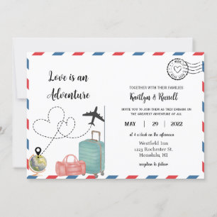 Postcard Wedding Invitation- Destination Wedding