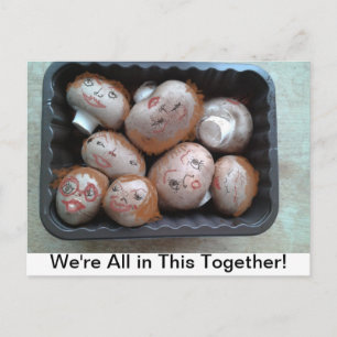 Postcard - We're All in This Together - Mushrooms