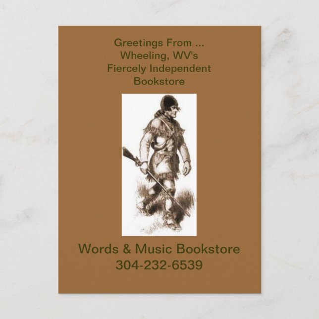 postcard wheeling wv bookstore (Front)