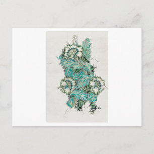 POSTCARD : WILLIAM MORRIS : ANEMONE WATERCOLOUR