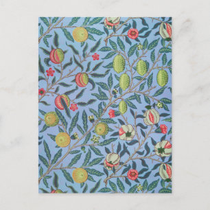 POSTCARD : WILLIAM MORRIS "BLUE POMEGRANATES"