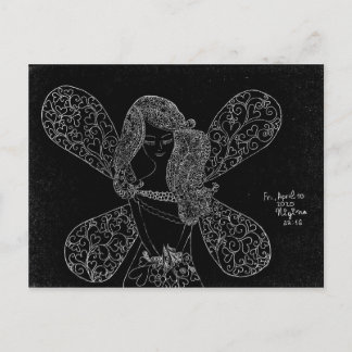 Postcard with a beautiful lace simulated design