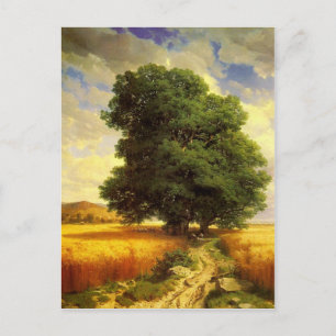 Postcard With Alexandre Calame Painting