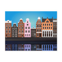 Postcard with Amsterdam