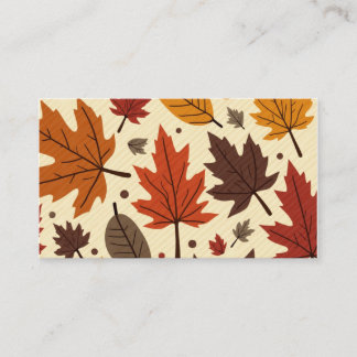 postcard with an autumn mood pattern. business card