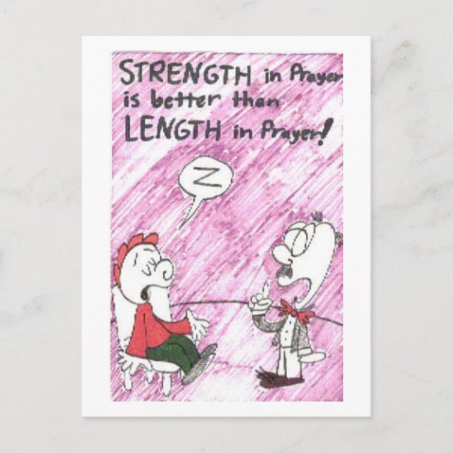 Postcard with animated funny church sayings (Front)