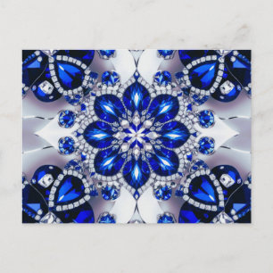 Postcard with Blue White Colours Design