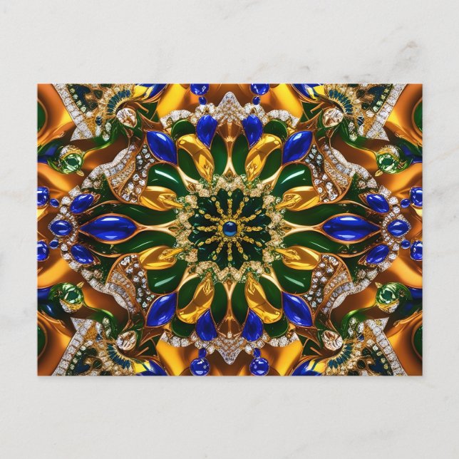 Postcard with Brazil Colours Design (Front)