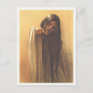 Postcard With Carlos Schwabe Painting