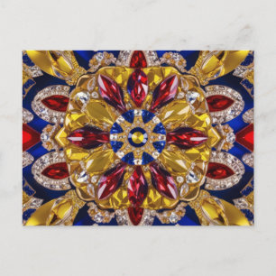 Postcard with Colombia Colours Design