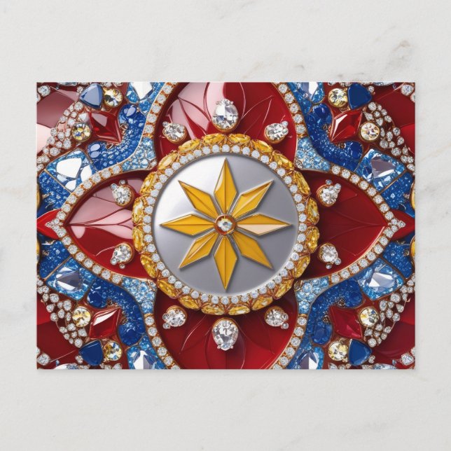 Postcard with Colombian Colours Design (Front)