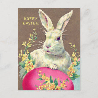 Postcard with Cute Little Easter Bunny