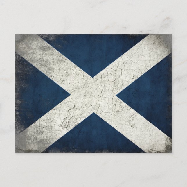 Postcard with Dirty Scottish Flag (Front)
