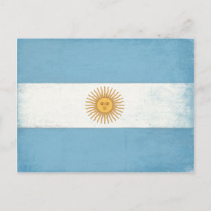 Postcard with Distressed Flag from Argentina