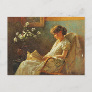 Postcard With Eva Dora Cowdery Painting