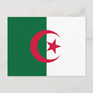 Postcard with Flag of Algeria