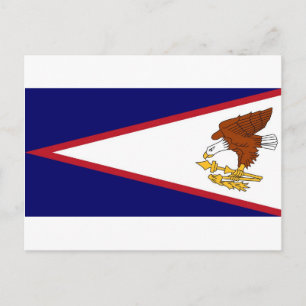 Postcard with Flag of American Samoa- USA