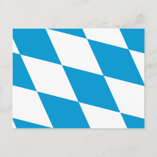 Postcard with Flag of Bavaria, Germany