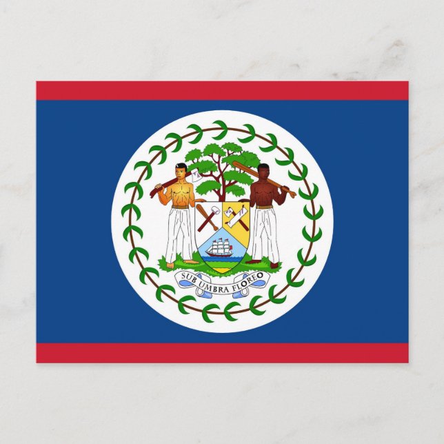 Postcard with Flag of Belise (Front)