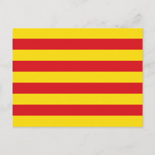 Postcard with Flag of Catalonia