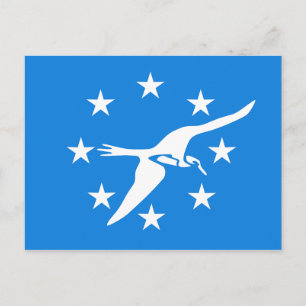 Postcard with Flag of Corpus Christi, Texas, USA