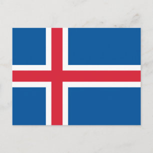 Postcard with Flag of Iceland