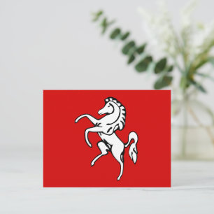 Postcard with Flag of Kent, England