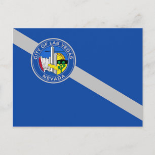Postcard with Flag of Las Vegas City, USA