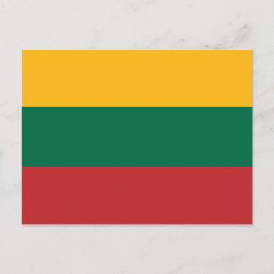 Postcard with Flag of Lithuania