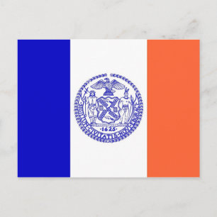 Postcard with Flag of New York City - USA