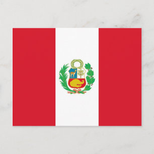 Postcard with Flag of Peru