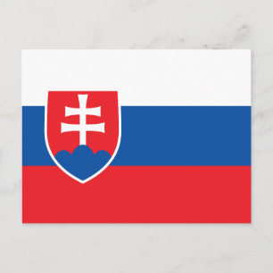 Postcard with Flag of Slovakia