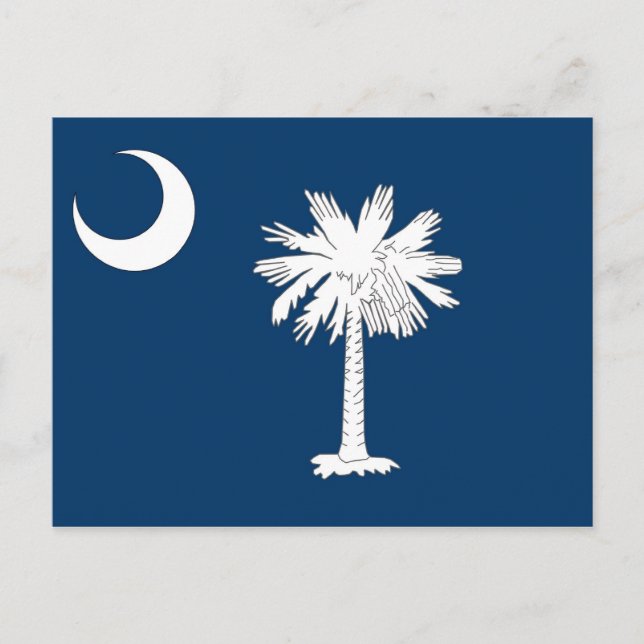 Postcard with Flag of South Carolina State - USA (Front)