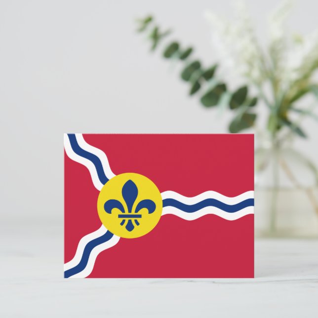 Postcard with Flag of St. Louis, Missouri (Standing Front)