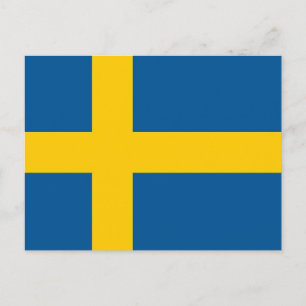 Postcard with Flag of Sweden