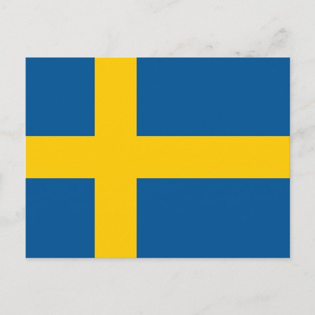 Postcard with Flag of Sweden (Front)