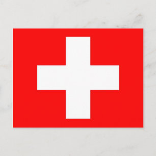 Postcard with Flag of Switzerland