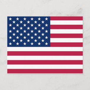 Postcard with Flag of the USA